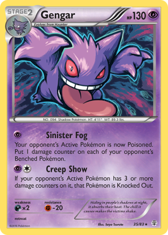 Gengar z edície Generations, karta č.35
