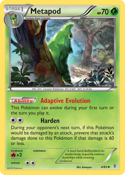 Metapod z edície Generations, karta č.4