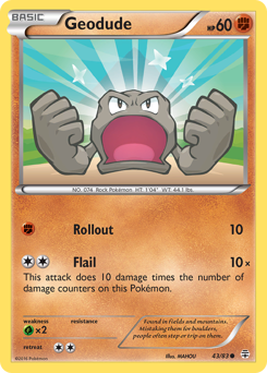 Geodude z edície Generations, karta č.43