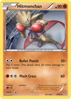 Hitmonchan z edície Generations, karta č.48