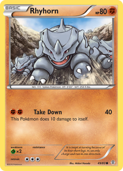 Rhyhorn z edície Generations, karta č.49