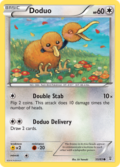 Doduo z edície Generations, karta č.55