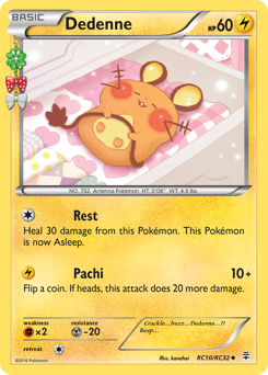 Dedenne z edície Generations, karta č.RC10