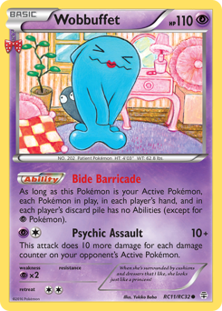 Wobbuffet z edície Generations, karta č.RC11
