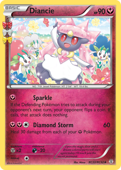 Diancie z edície Generations, karta č.RC22