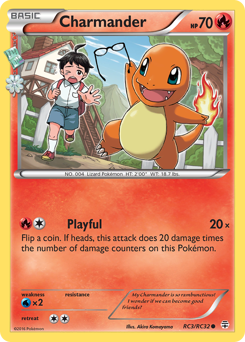 Charmander z edície Generations, karta č.RC3