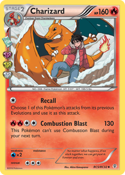 Charizard z edície Generations, karta č.RC5
