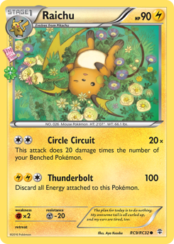 Raichu z edície Generations, karta č.RC9