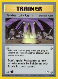 Pewter City Gym z edície Gym Heroes, karta č.115
