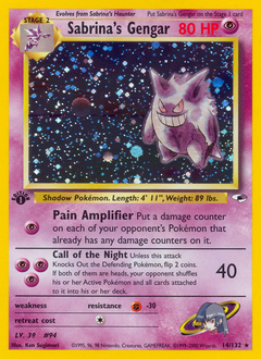 Sabrina's Gengar z edície Gym Heroes, karta č.14