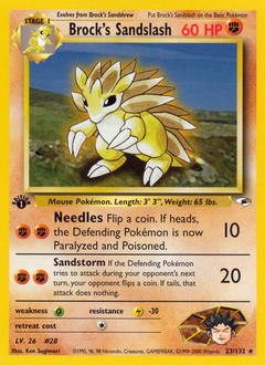 Sandslash, ukážková karta