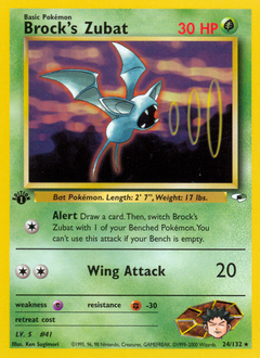 Zubat, ukážková karta