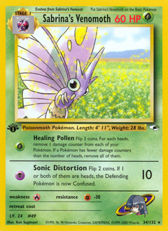 Sabrina's Venomoth z edície Gym Heroes, karta č.34
