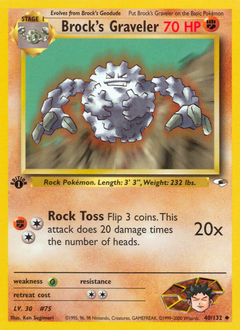 Brock's Graveler z edície Gym Heroes, karta č.40