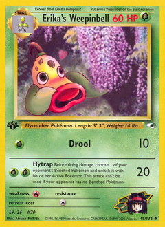 Weepinbell, ukážková karta