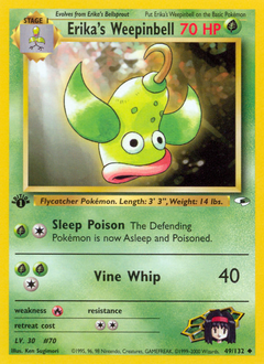 Erika's Weepinbell z edície Gym Heroes, karta č.49