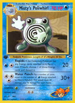 Misty's Poliwhirl z edície Gym Heroes, karta č.53