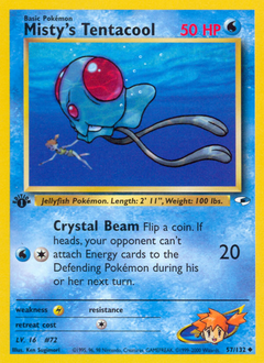 Misty's Tentacool z edície Gym Heroes, karta č.57