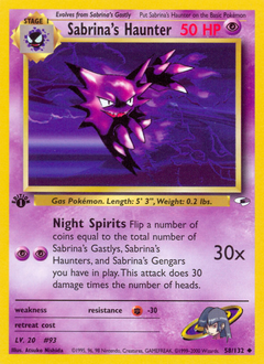 Sabrina's Haunter z edície Gym Heroes, karta č.58