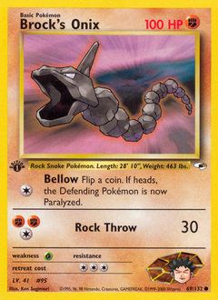 Brock's Onix z edície Gym Heroes, karta č.69