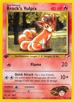 Brock's Vulpix z edície Gym Heroes, karta č.73