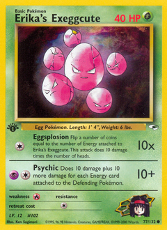 Erika's Exeggcute z edície Gym Heroes, karta č.77