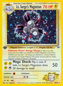 Lt. Surge's Magneton z edície Gym Heroes, karta č.8