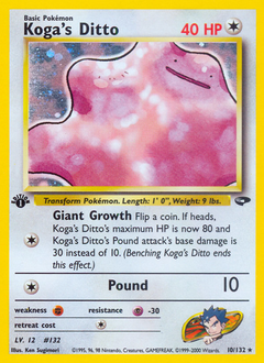 Koga's Ditto z edície Gym Challenge, karta č.10