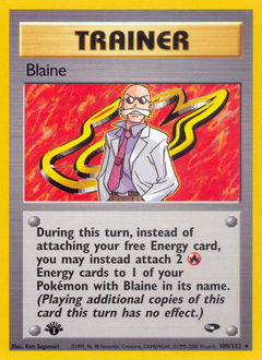 Blaine z edície Gym Challenge, karta č.100