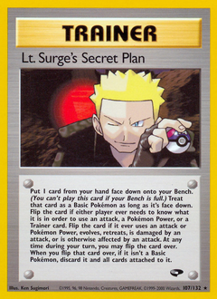 Lt. Surge's Secret Plan z edície Gym Challenge, karta č.107