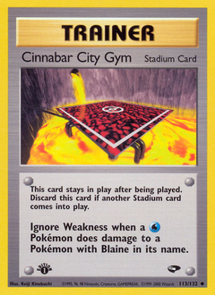 Cinnabar City Gym z edície Gym Challenge, karta č.113