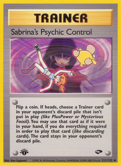 Sabrina's Psychic Control z edície Gym Challenge, karta č.121