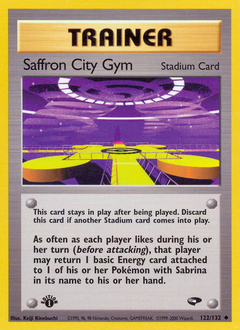 Saffron City Gym z edície Gym Challenge, karta č.122