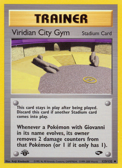 Viridian City Gym z edície Gym Challenge, karta č.123
