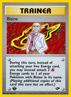 Blaine z edície Gym Challenge, karta č.17