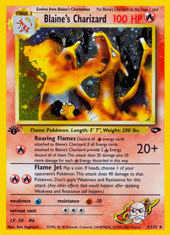 Blaine's Charizard z edície Gym Challenge, karta č.2