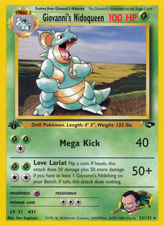 Giovanni's Nidoqueen z edície Gym Challenge, karta č.23