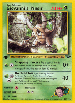 Giovanni's Pinsir z edície Gym Challenge, karta č.24