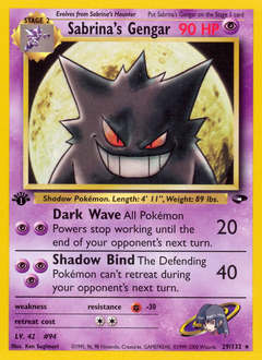 Sabrina's Gengar z edície Gym Challenge, karta č.29