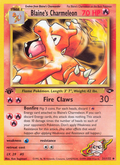Blaine's Charmeleon z edície Gym Challenge, karta č.31