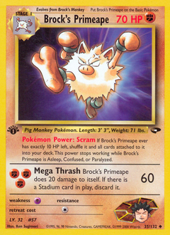 Brock's Primeape z edície Gym Challenge, karta č.35