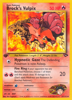 Brock's Vulpix z edície Gym Challenge, karta č.37