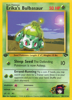 Erika's Bulbasaur z edície Gym Challenge, karta č.39
