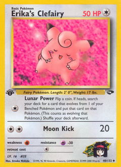 Erika's Clefairy z edície Gym Challenge, karta č.40