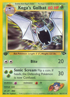 Koga's Golbat z edície Gym Challenge, karta č.46