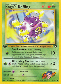 Koga's Koffing z edície Gym Challenge, karta č.48