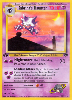 Sabrina's Haunter z edície Gym Challenge, karta č.55