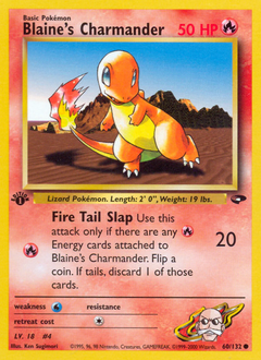 Blaine's Charmander z edície Gym Challenge, karta č.60