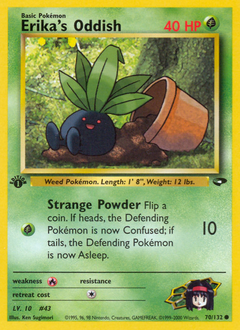 Erika's Oddish z edície Gym Challenge, karta č.70