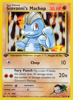 Giovanni's Machop z edície Gym Challenge, karta č.72
